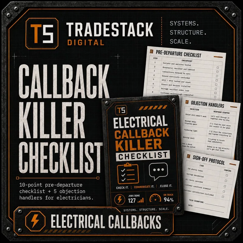Callback Killer quality control checklist for electricians
