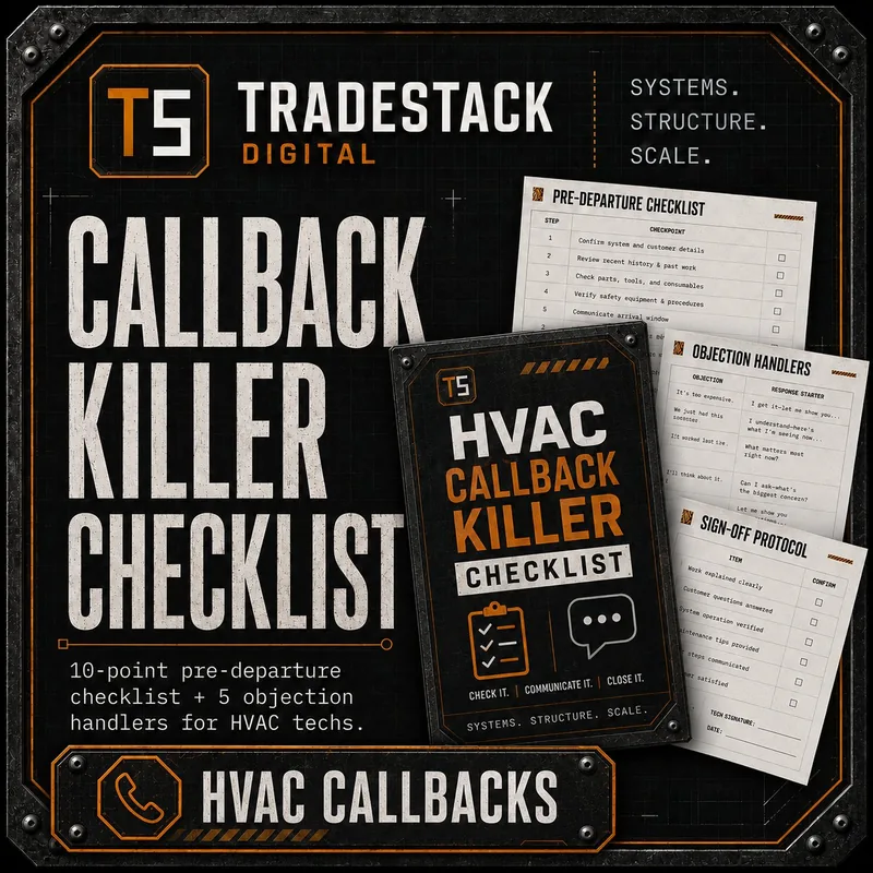 Callback Killer quality control checklist for HVAC contractors