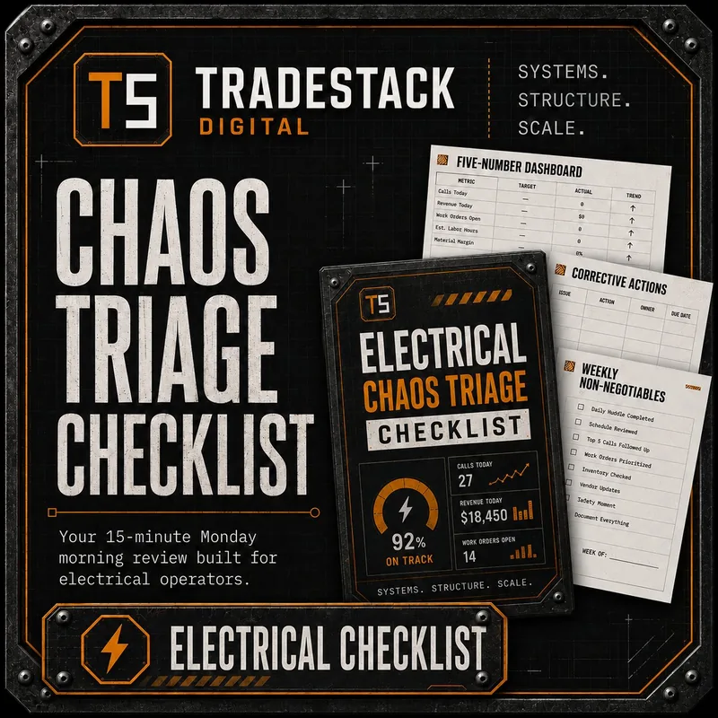 Chaos Triage Checklist for electrical contractors