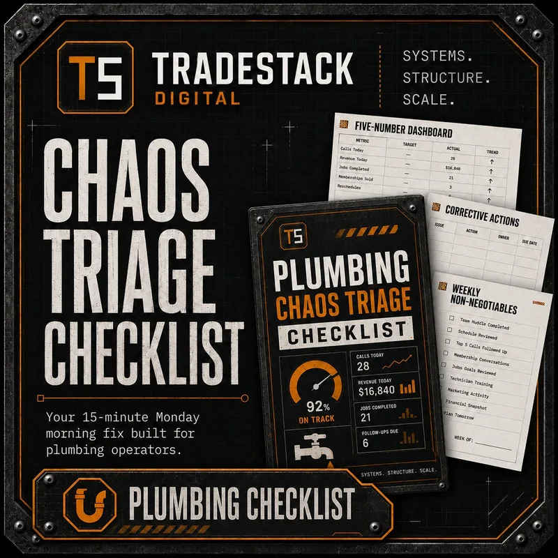 Chaos Triage Checklist for plumbing business owners