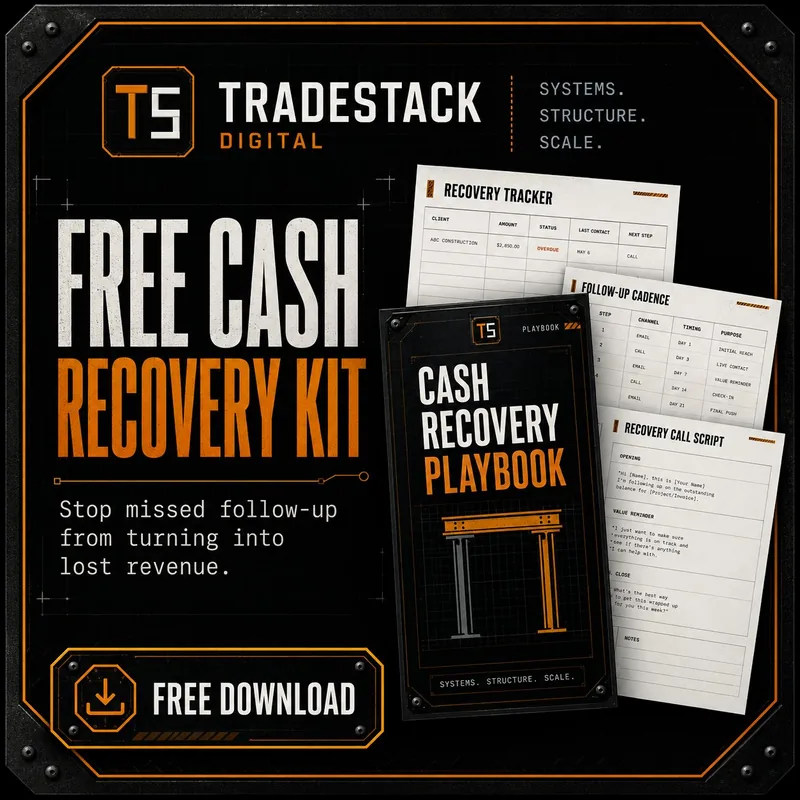 Free Cash Recovery Kit — accounts receivable recovery system for contractors