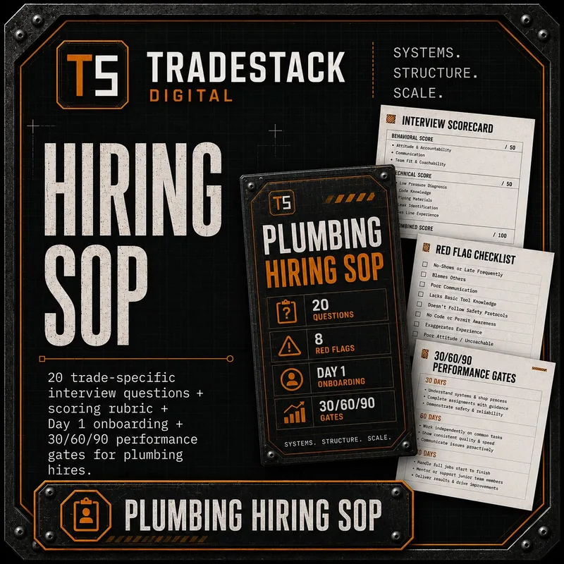 Hiring SOP for plumbers — recruiting and onboarding system
